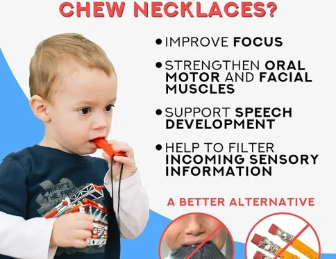 Sensory Chew Necklace Brick Chewy Kids Silicone