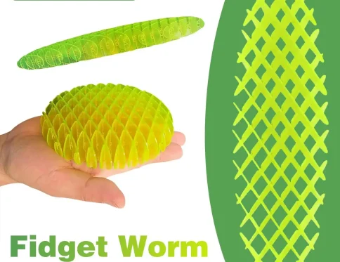 Portable Stretchy Squeeze Toys Fidgets Worm Toy