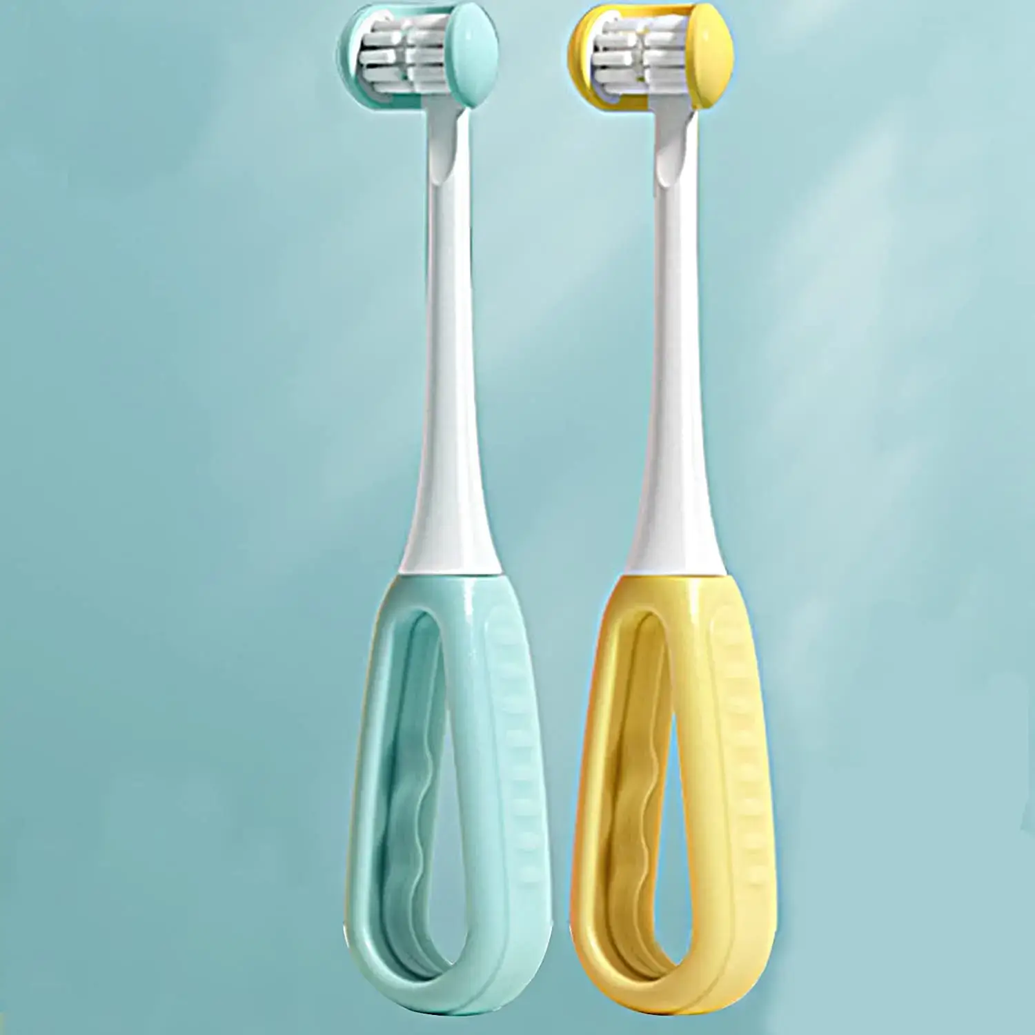 3 sided tooth brush for autism