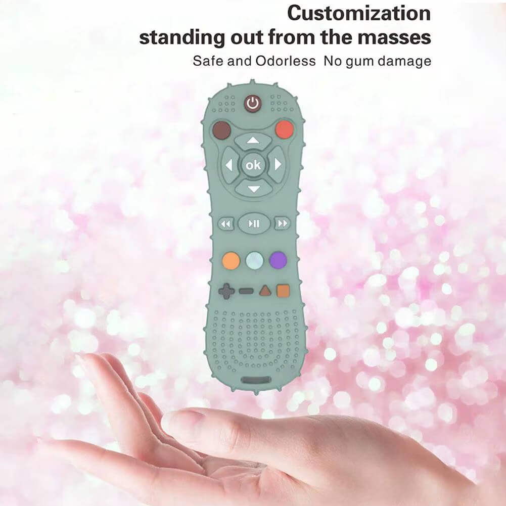 1Pcs Baby Teether TV Remote Control Shape Silicone Teether for Rodent Gum