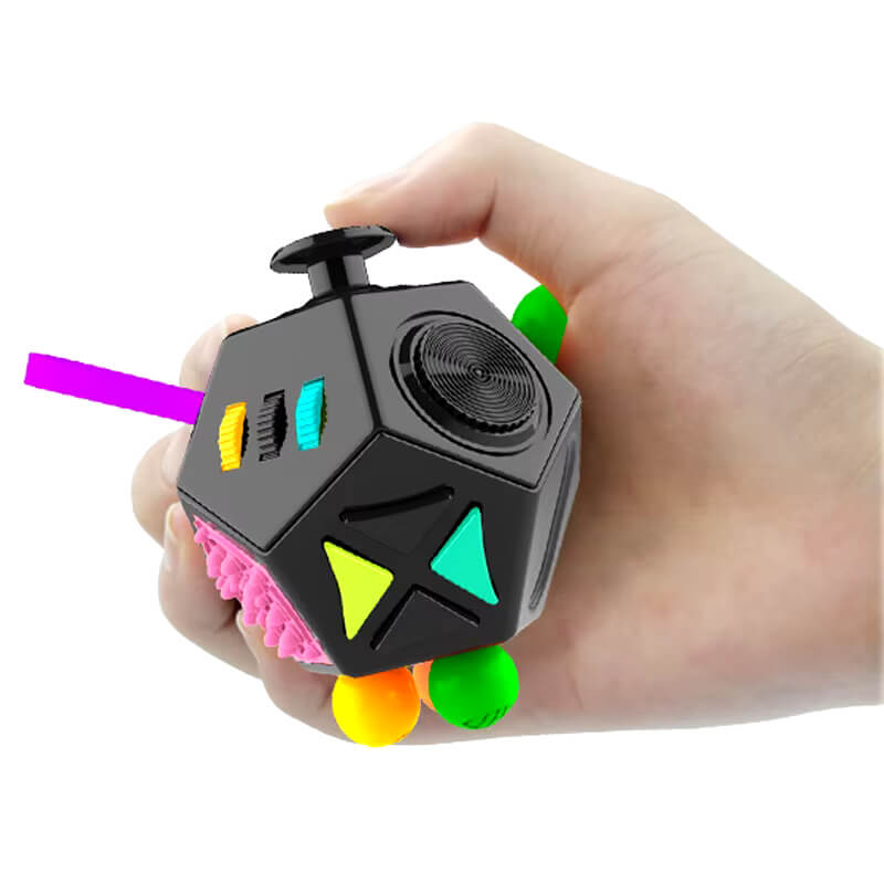 6/12 Sides Cube Decompression Toy Rainbow Stress Relief Autism ADHD OCD Anxiety