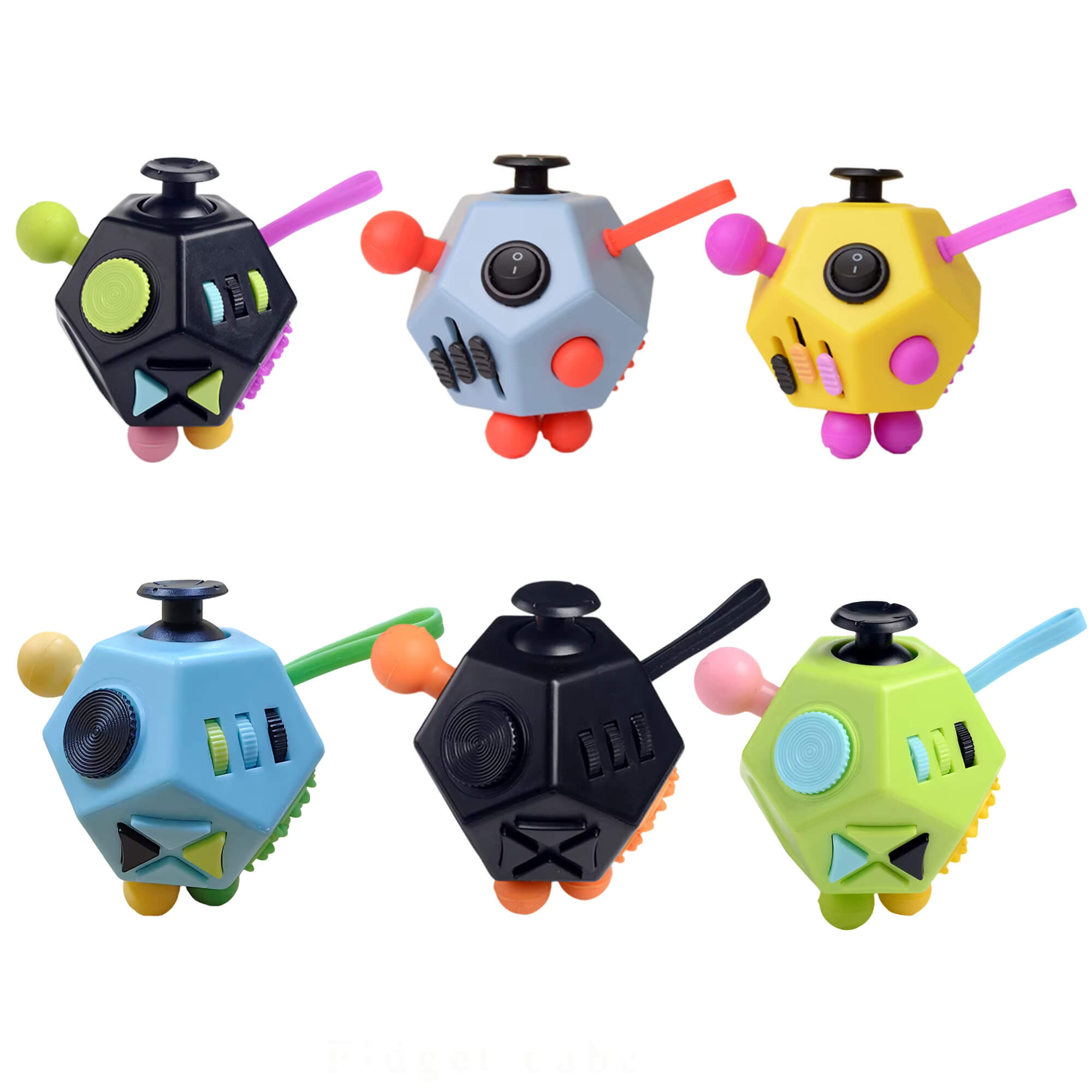 1PC 12-Sided Anti Stress Toys Decompression Relieve Dice Fidget Toys