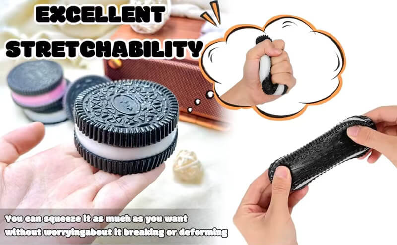 Squishy Stress Relief Toy Pinching Cookies Ultra-Soft Decompression Venting Toy