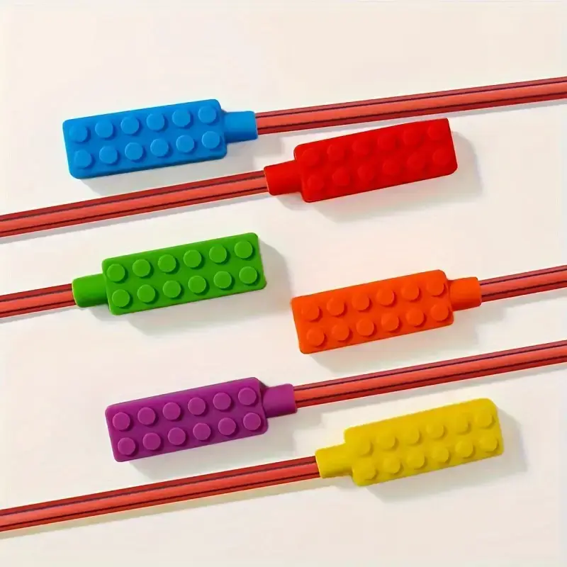 [1pc Silicone Chewable Pencil Top Eraser] Silicone Chewable Pencil Top Eraser, Sensory Friendly