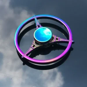 1pc Rainbow Fidget Spinner, Metal Spinner, Colorful Finger Spinner, High-speed Manual Spinner, Finger Toy, Finger Tuner