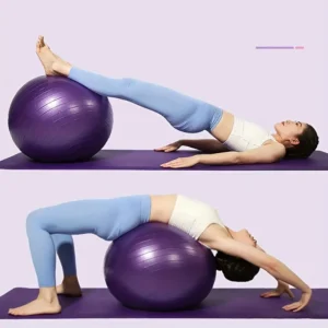 1pc Thick Yoga Ball, Inflatable Yoga Fitness Ball, Pvc Yoga Ball For Home & Gym Use
