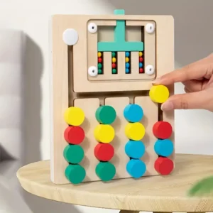 Wooden Roller Ball Four-color Walking Game, Training Color Sorting Ability And Thinking Ability
