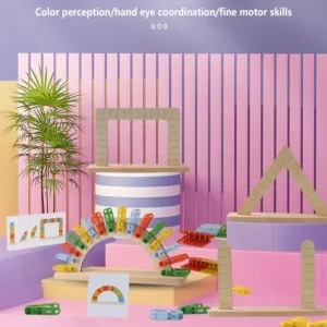 Color Matching Clip Game, Puzzle Toys, Color Recognition Training, Hand-Eye Coordination Exercise