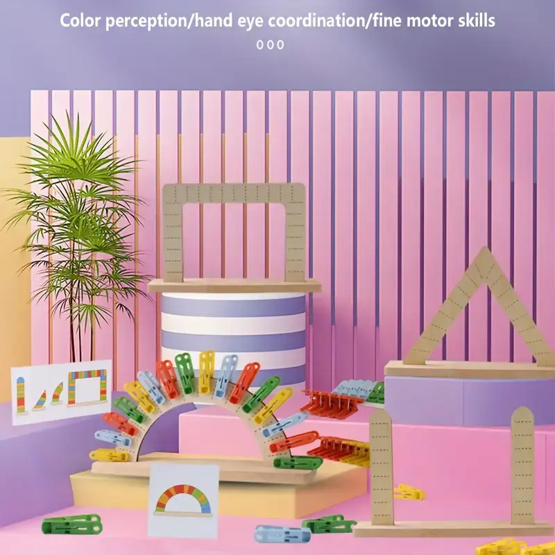 Color Matching Clip Game, Puzzle Toys, Color Recognition Training, Hand-Eye Coordination Exercise