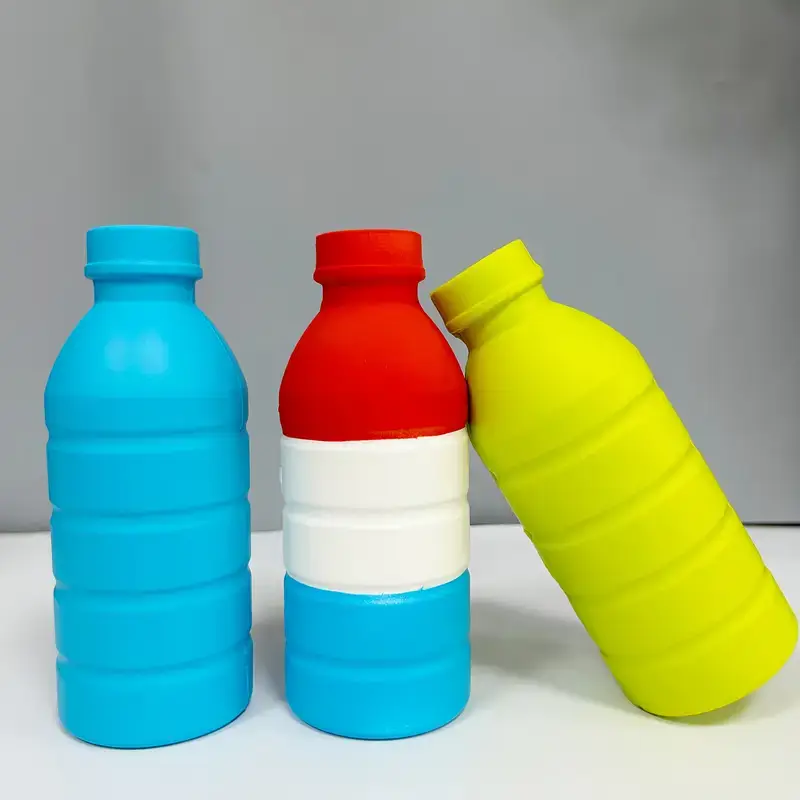 1pc FunSqueeze Stress Relief Squeeze Toy, Slow Rising Beverage Bottle Design, Durable Plastic Fidget Toy